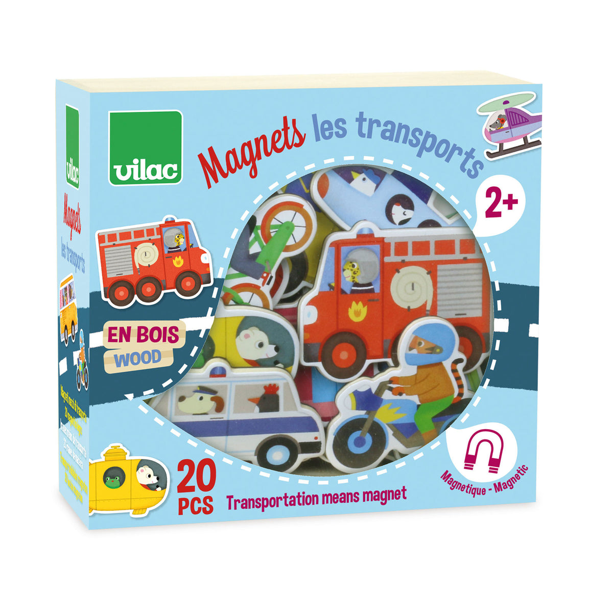 Vilac Wooden Magnets, Transportation