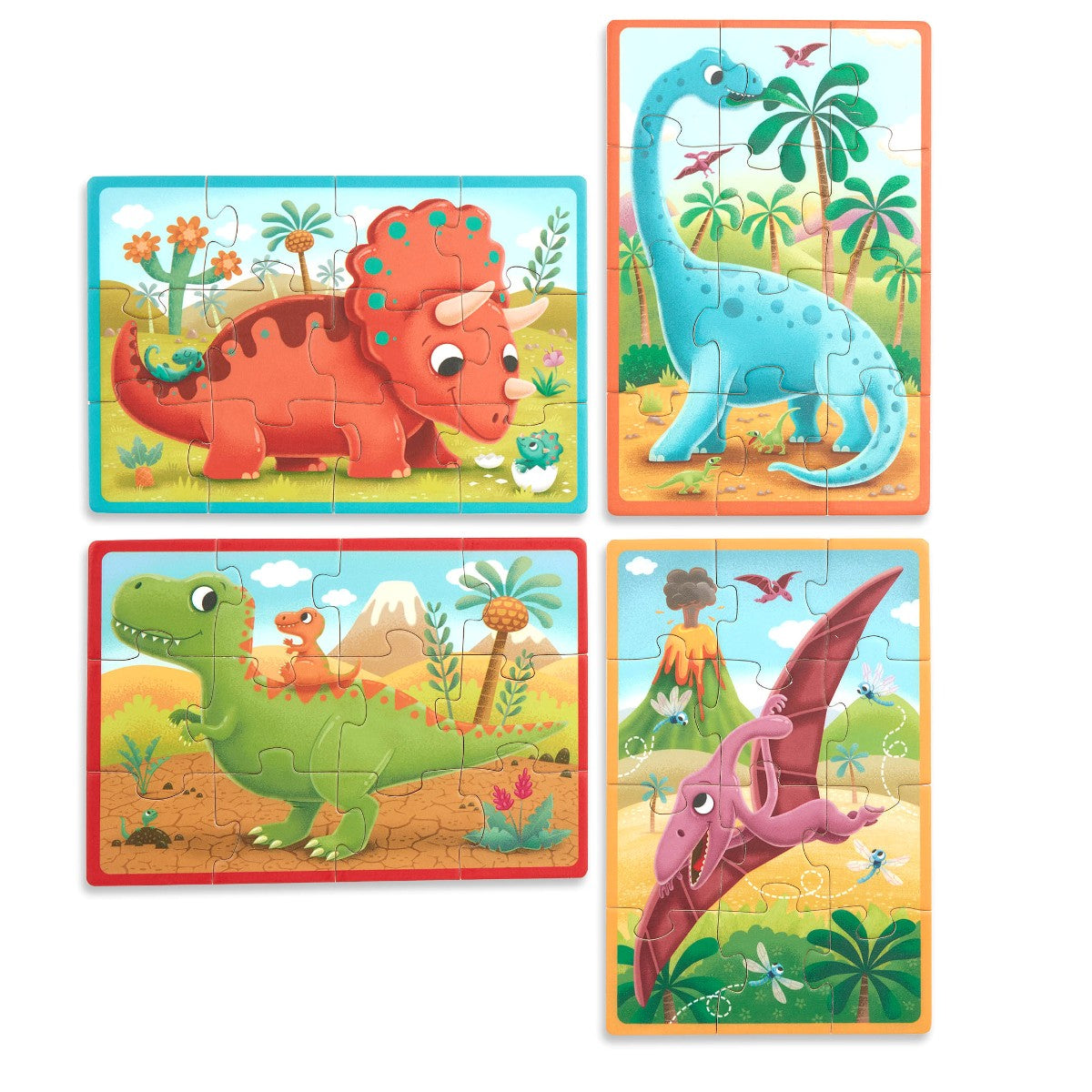 B Toys Puzzle, 4-in-1 - Dino