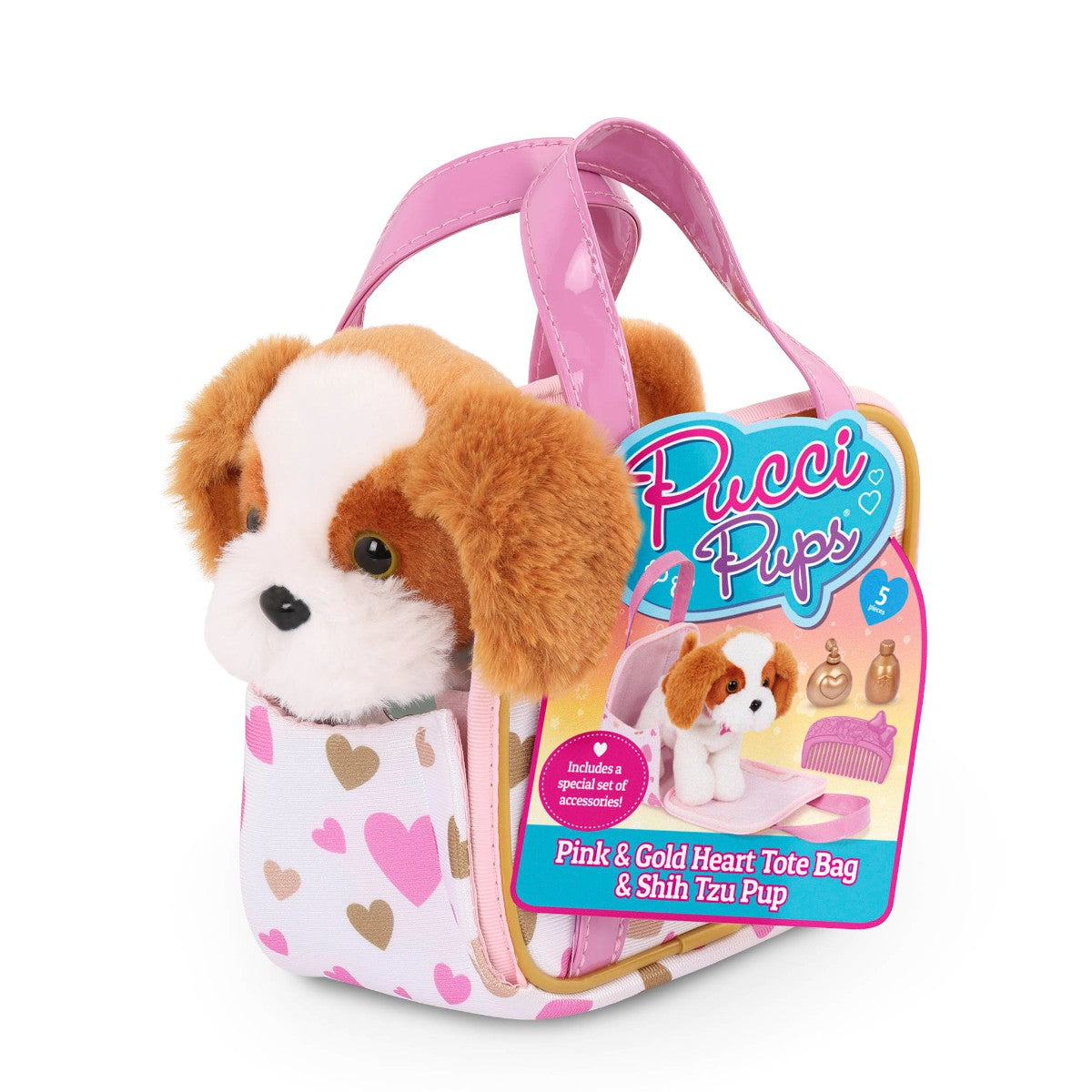 Pucci Pups Dog in Heart-Shaped Bag