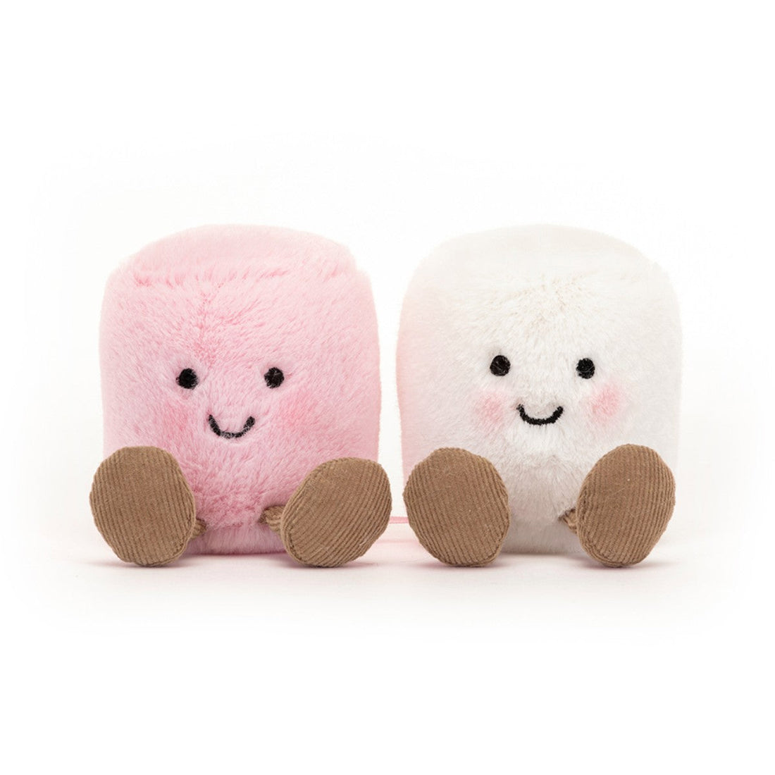 Jellycat Plush Toy, Amuseable Fun, Amuseable White and Pink Marshmallow - 15 cm