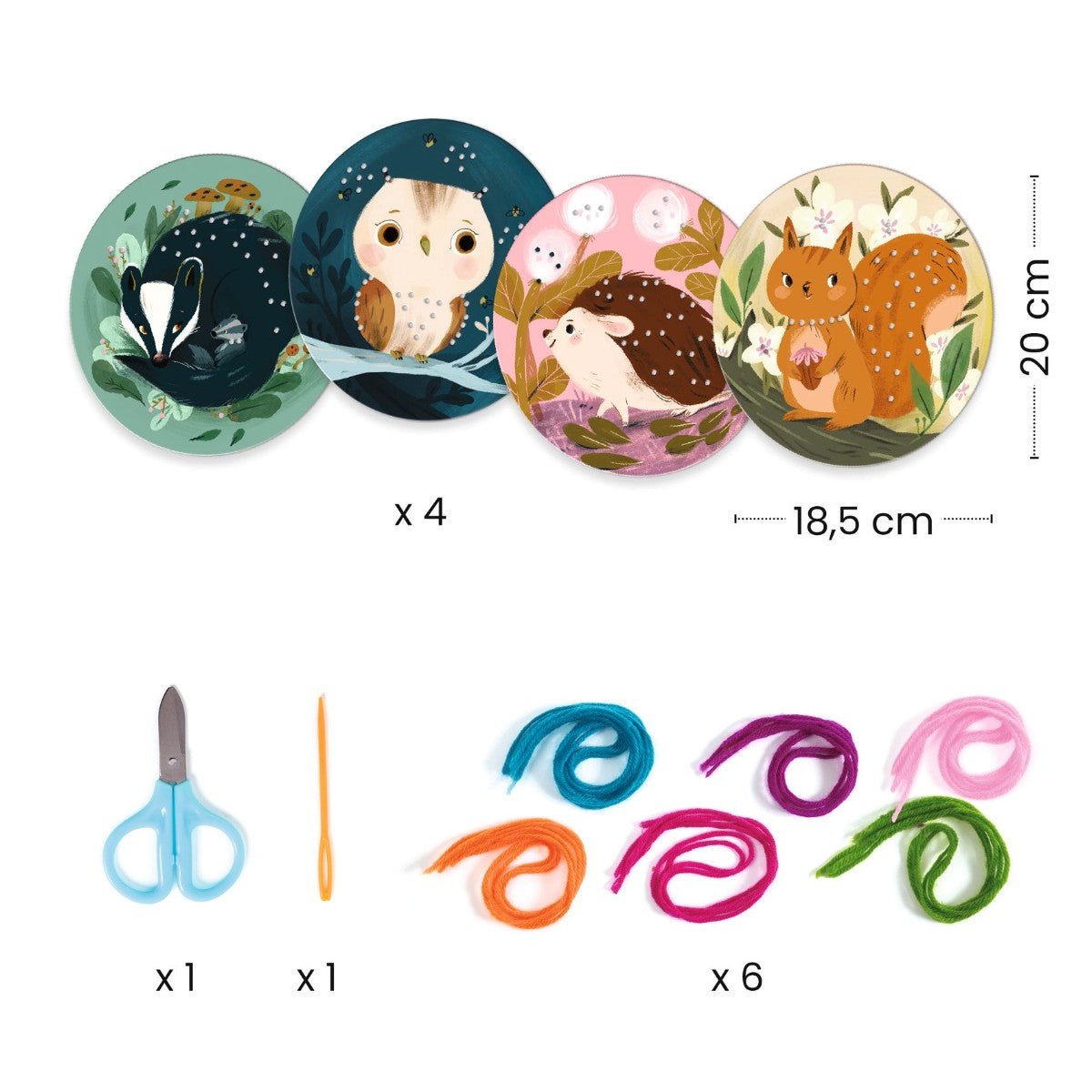 Djeco Sewing Cards with Needle and Thread