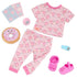 Vores Generations deluxe dukketøj, pyjamas donut med tilbehør til dukker