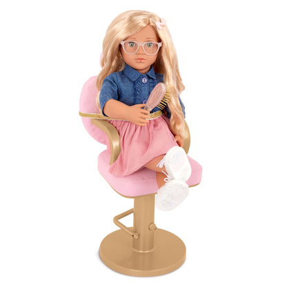 Our Generation Doll Accessories, Hairstyling Chair - Heart
