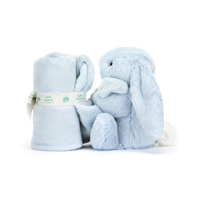 Baby Jellycat Bashful nusseklud, Kanin - Lyseblå