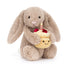 Jellycat Bashful fødselsdagskanin med cupcake og lys - 31 cm