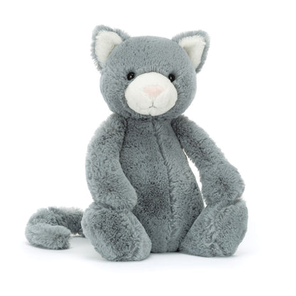 Jellycat Bashful killing, grå bamse i original størrelse, 31 cm
