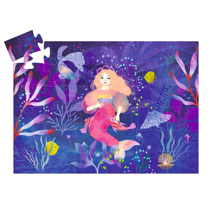 Djeco Silhouette Puzzle, Mermaid Ella - 36 Pieces