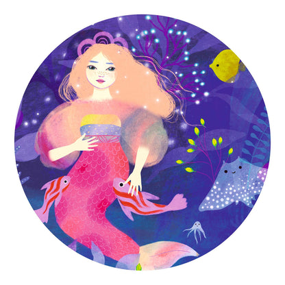 Djeco Silhouette Puzzle, Mermaid Ella - 36 Pieces