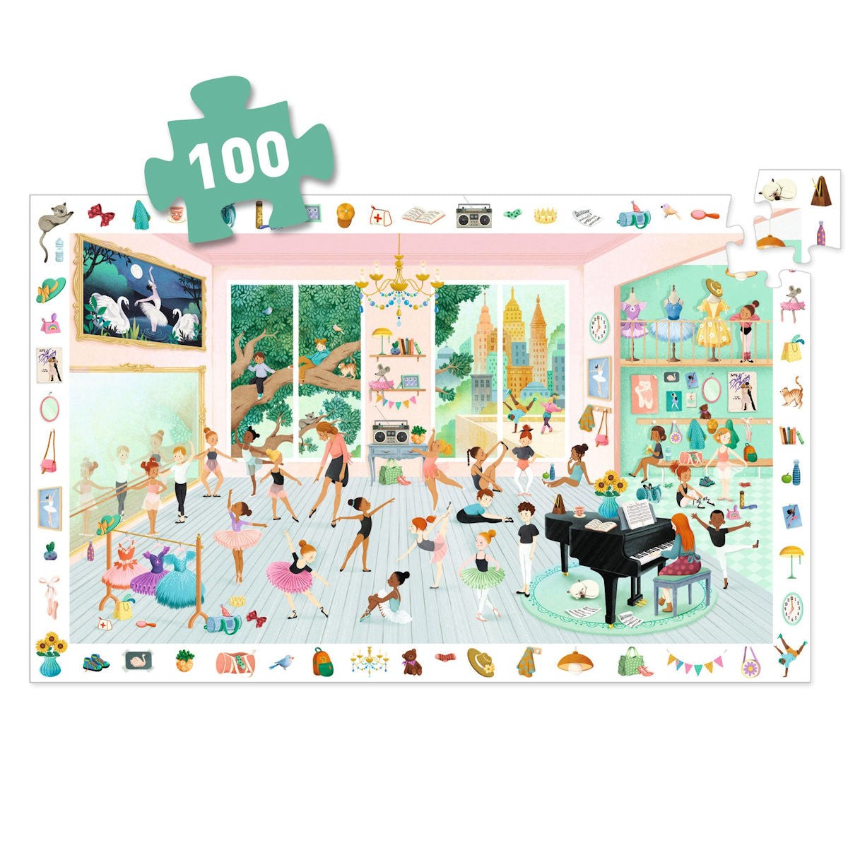 Djeco Observationspuslespil, Danseskole - 100 brikker