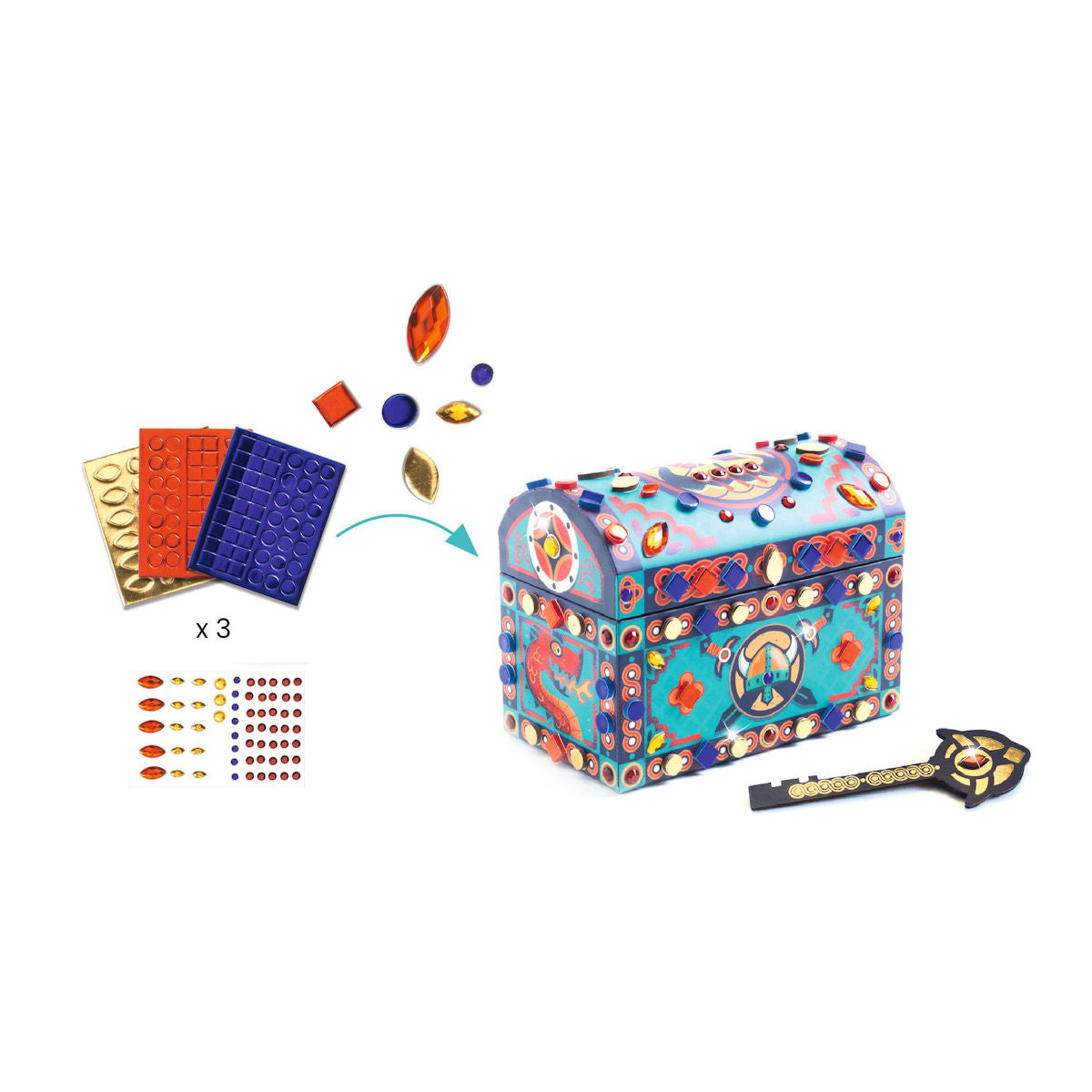 Djeco DIY - Skattekiste, dyrbare skatte