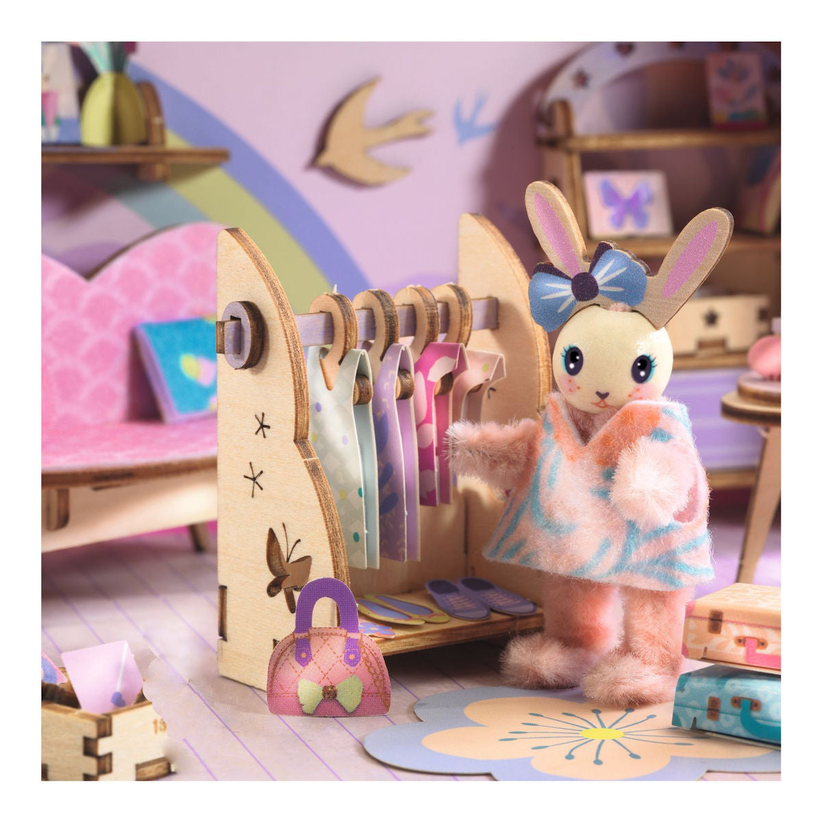 Djeco Mi House, DIY Miniature Universe in a Suitcase - Rosie