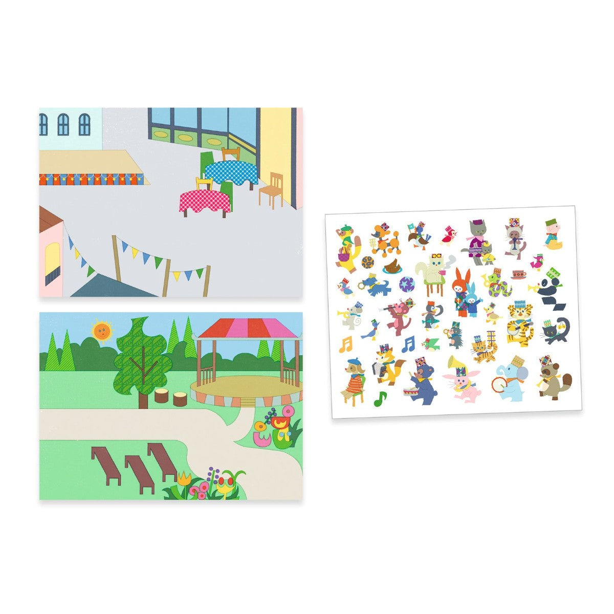 Djeco Creative Sticker Activity, Fanfare