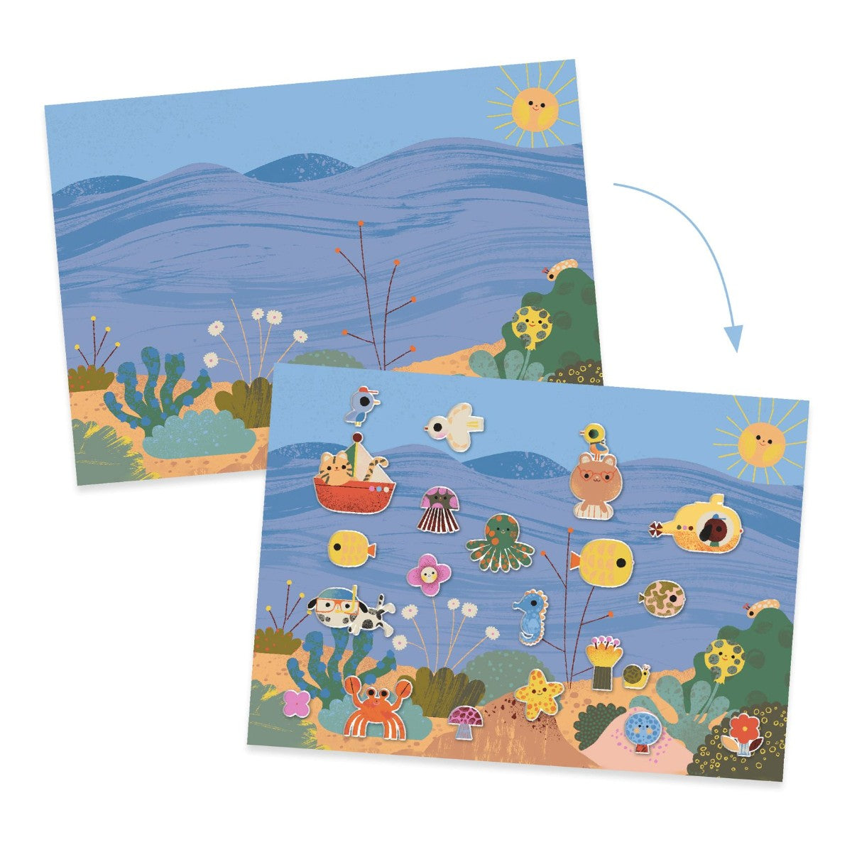 Djeco Creative Sticker Activity, Summer