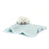 Baby Jellycat bamse, Bashful nusseklud - sky, lyseblå klud med hvid sky