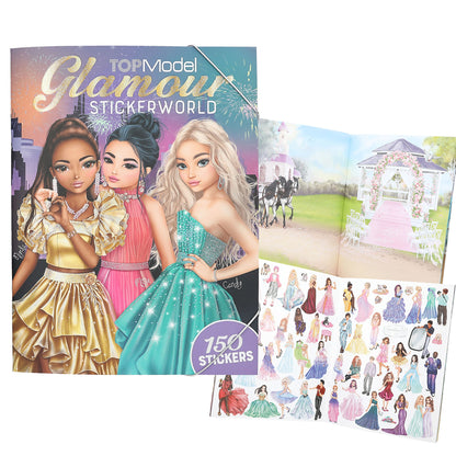 TopModel Glamour Stickerworld, klistermærkebog for børn og kreative sjæle