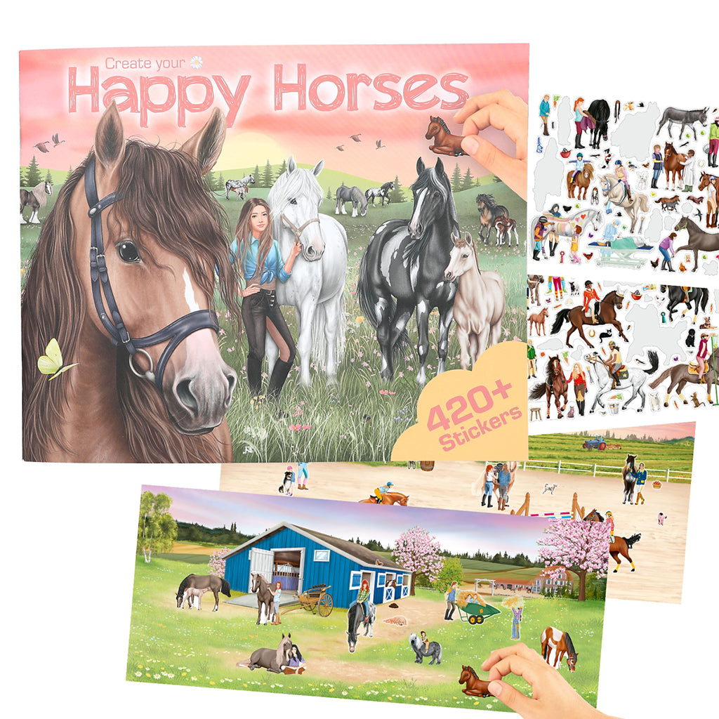 Create Your Own Happy Horses Sticker Book
