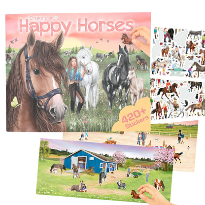 Create Your Own Happy Horses Sticker Book
