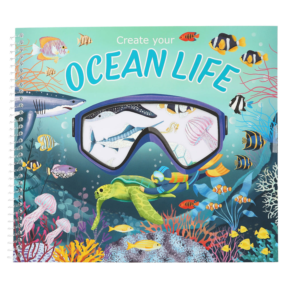 Create your Ocean life holografisk klistermærkebog