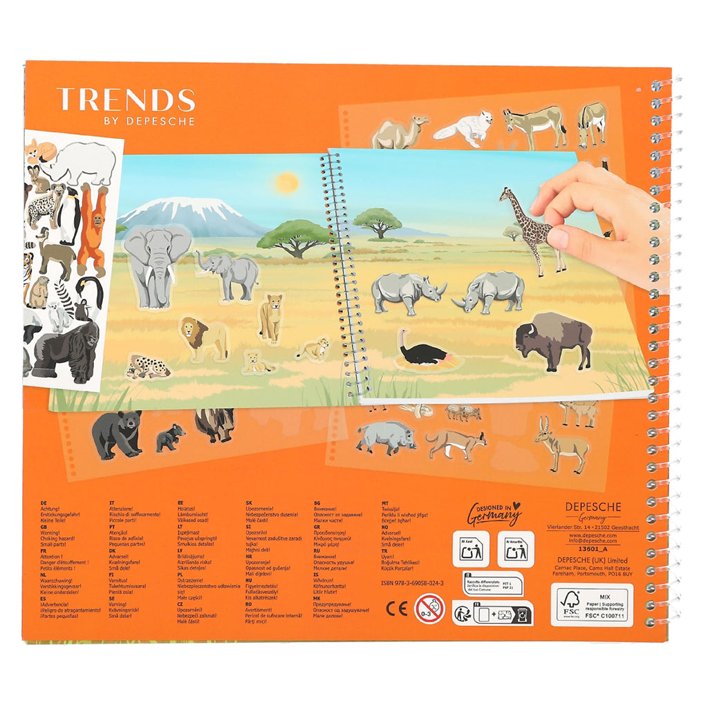 Create Your Wild Life, Sticker Book with Felt Stickers