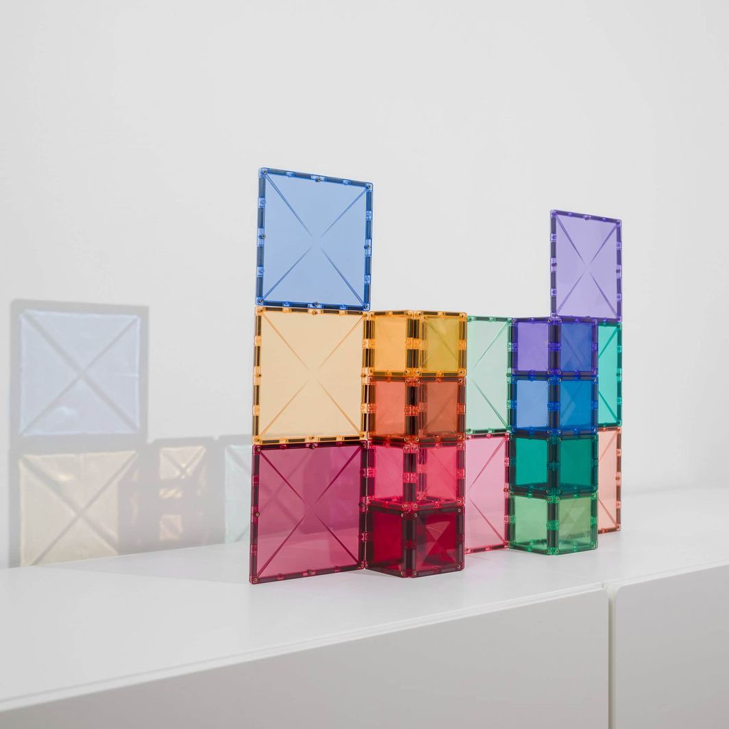 Connetix Square Pack, Magnetic Building Set with 40 Pieces - Pastel
