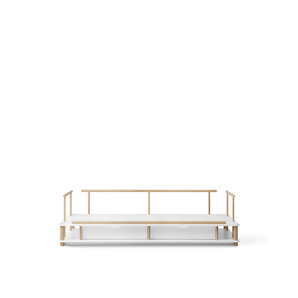 Oliver Furniture, Camp Sofa Bed - White/Oak