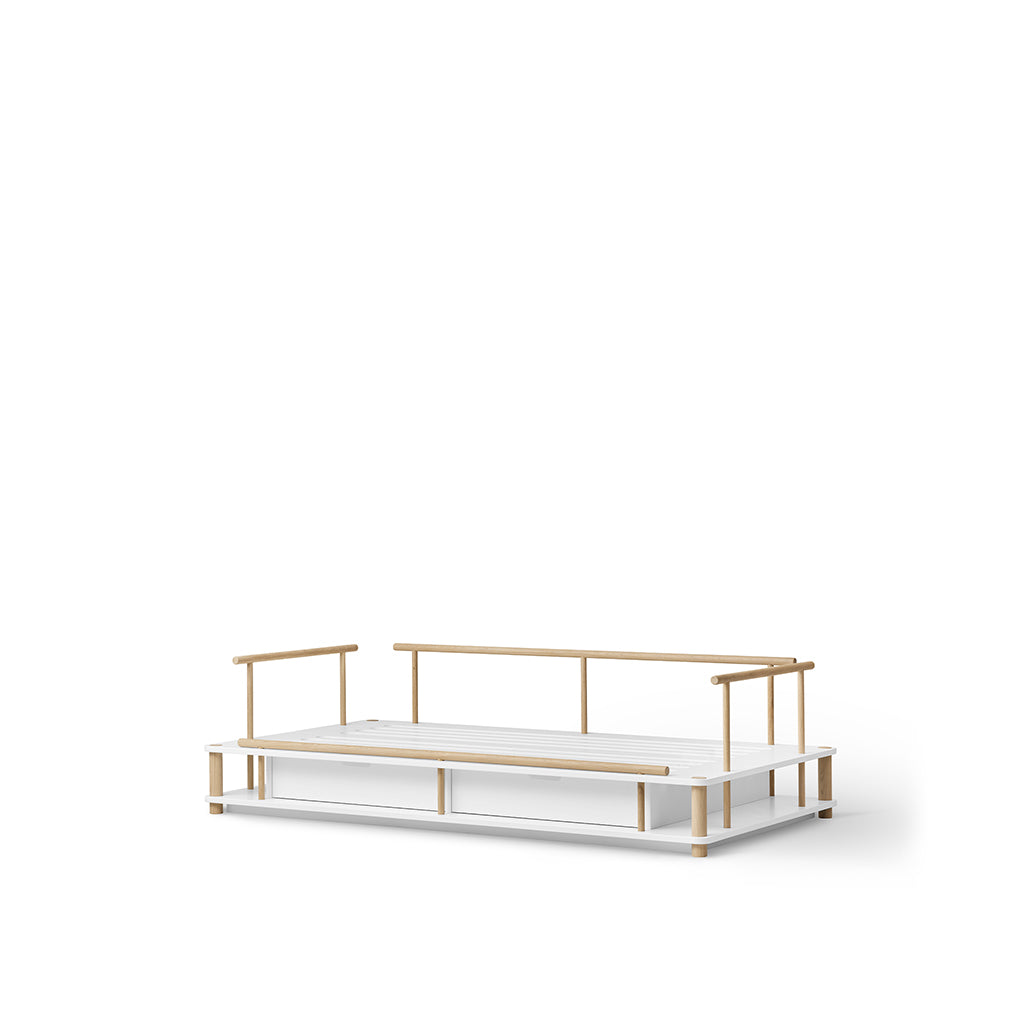 Oliver Furniture, Camp Sofa Bed - White/Oak
