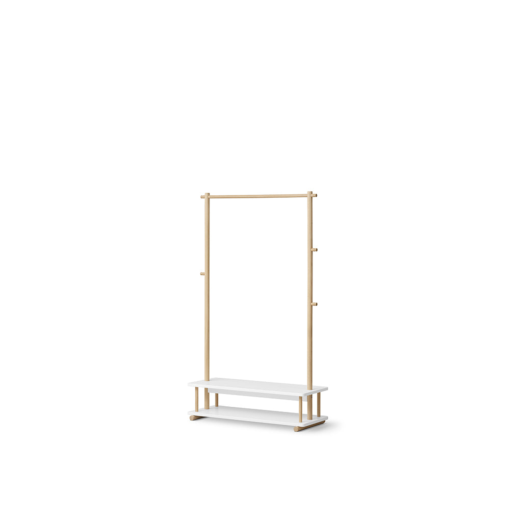 Oliver Furniture, Camp Clothes Rack - White / Oak