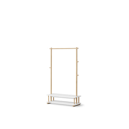 Oliver Furniture, Camp Clothes Rack - White / Oak