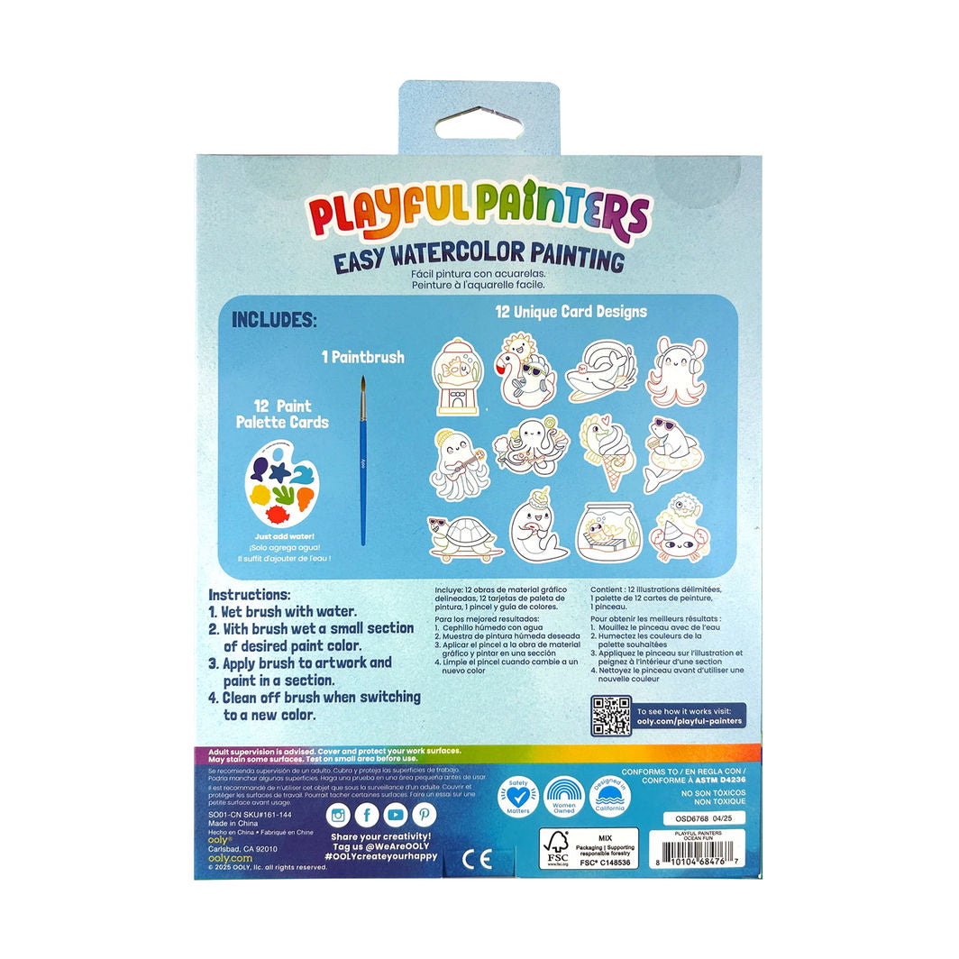 Ooly Vandfarve sæt, Ocean Pals - Playful Painters