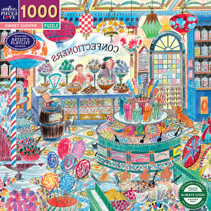 eeBoo Puzzle 1000 pcs, Sweet Shoppe