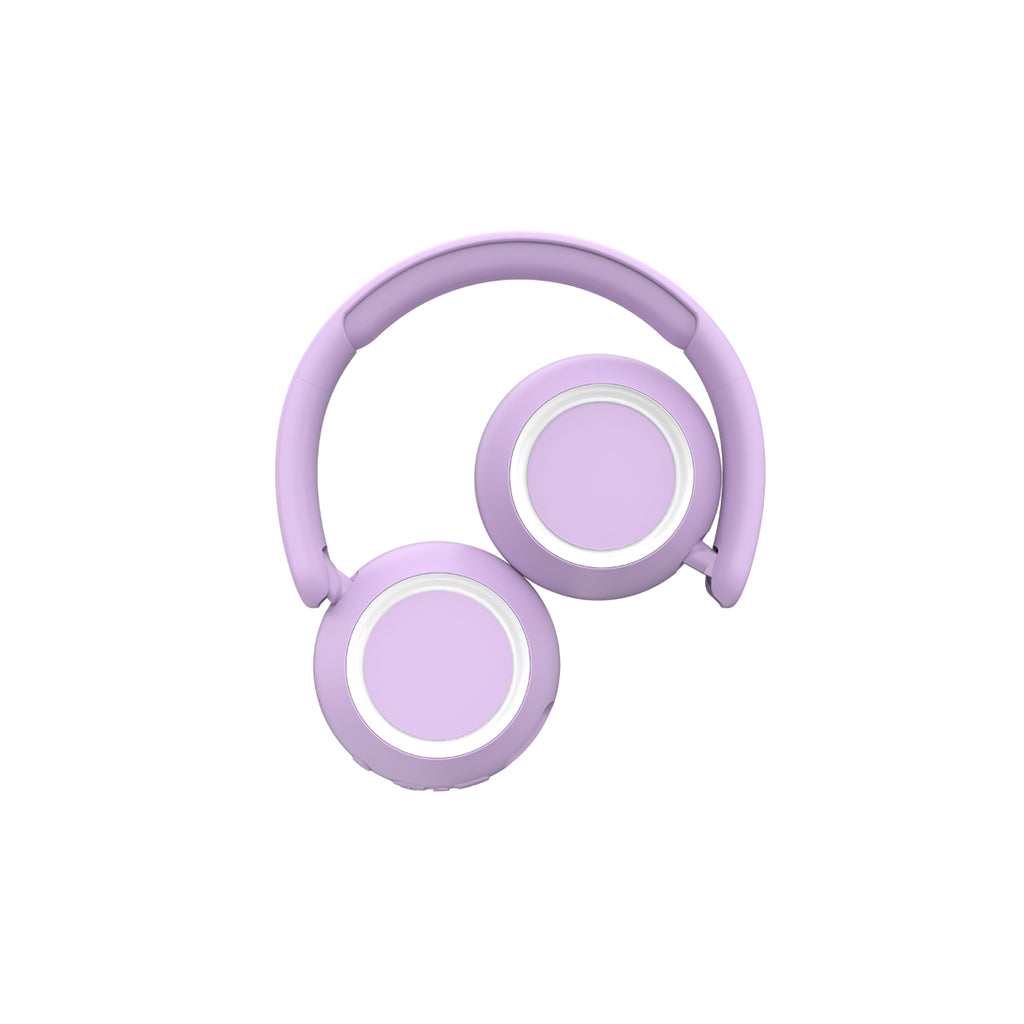 Lalarma trådløse hovedtelefoner med lys, til teenagere og børn - Purple