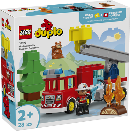 LEGO® DUPLO®  Brandbil med slange og brandmand