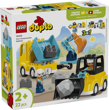 LEGO® DUPLO® 3-i-1 Entreprenørmaskiner