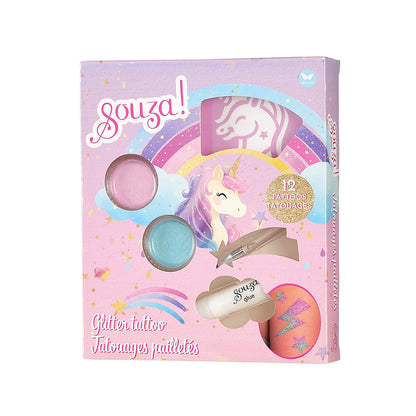 Souza Glitter Tattoo Set, Unicorn