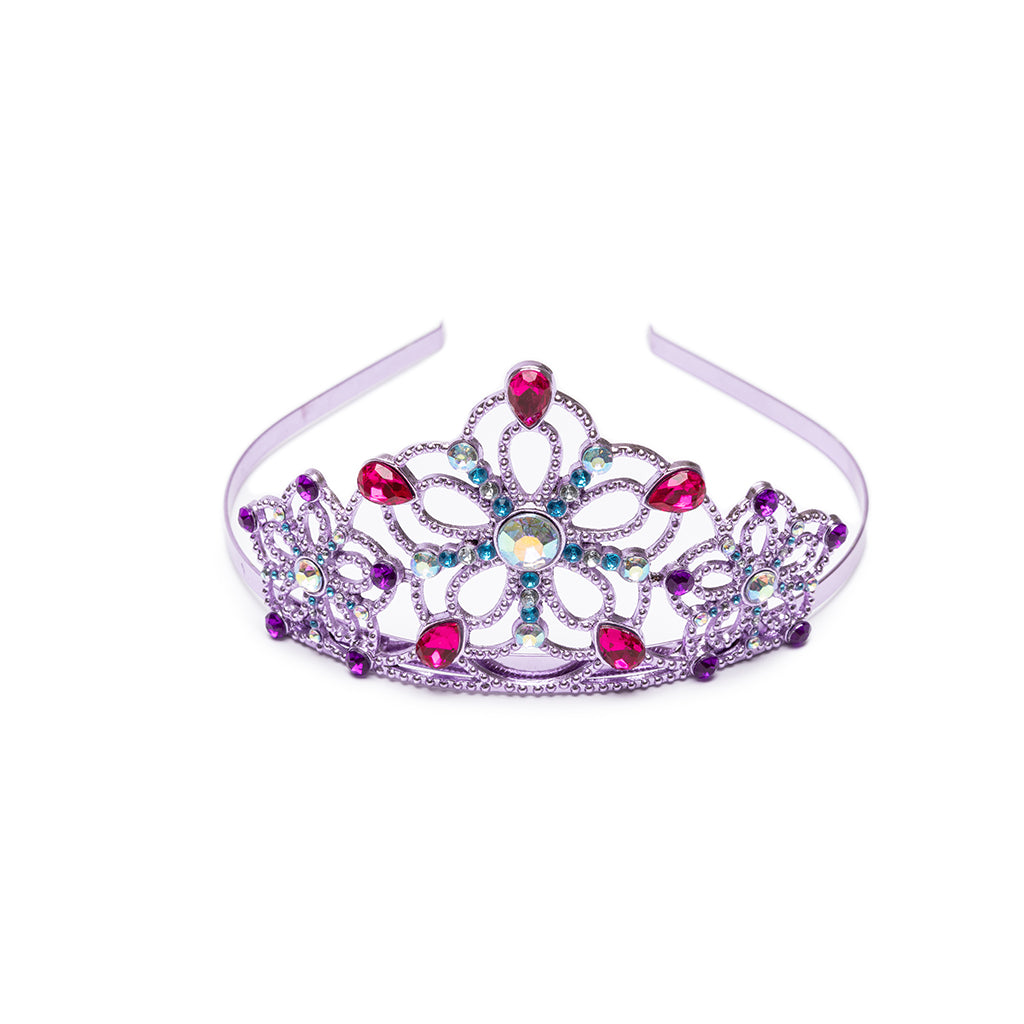 Great Pretenders Headband with Diadem, Purple Glitter