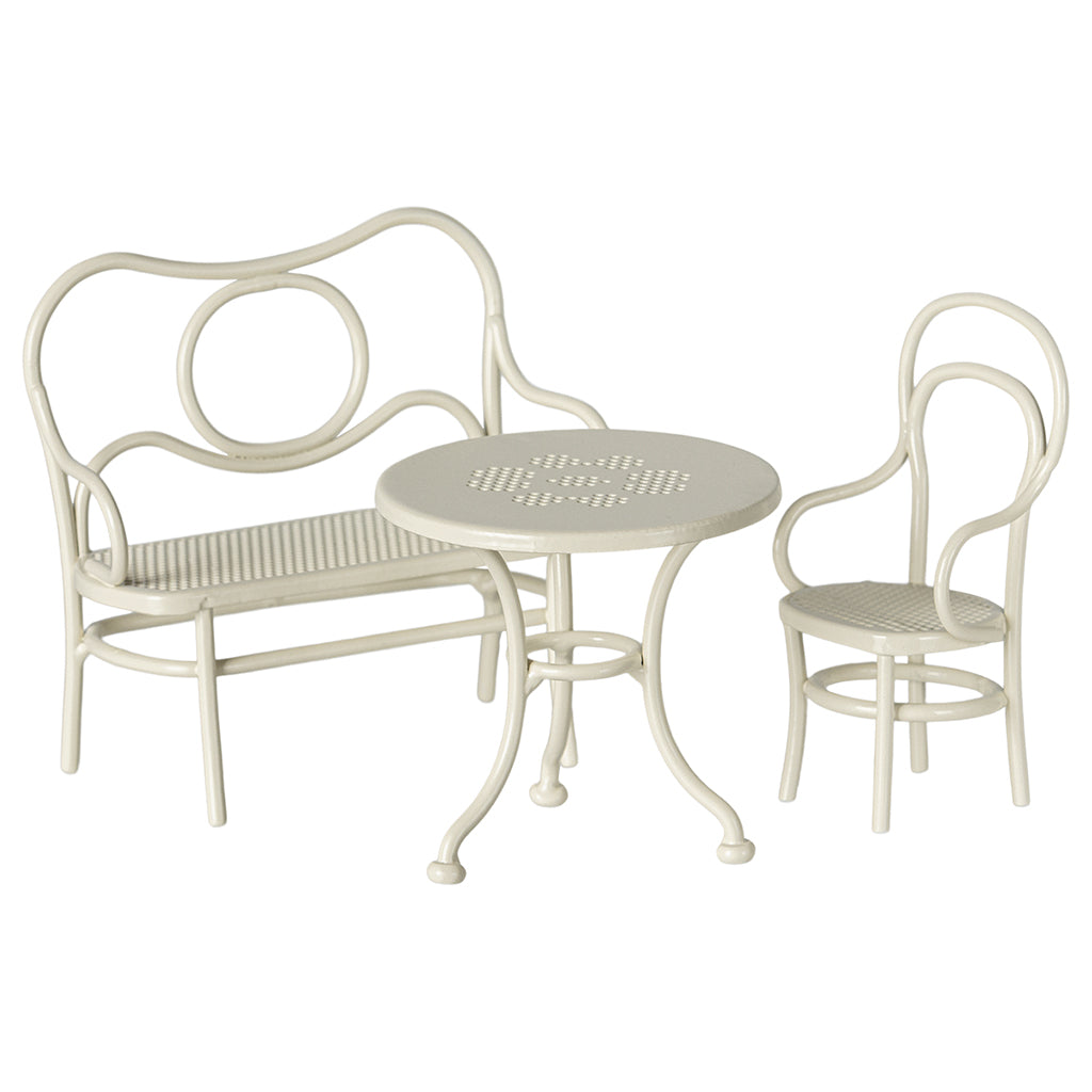 Maileg Doll Accessories for Mice, Café Set, Small - Off White