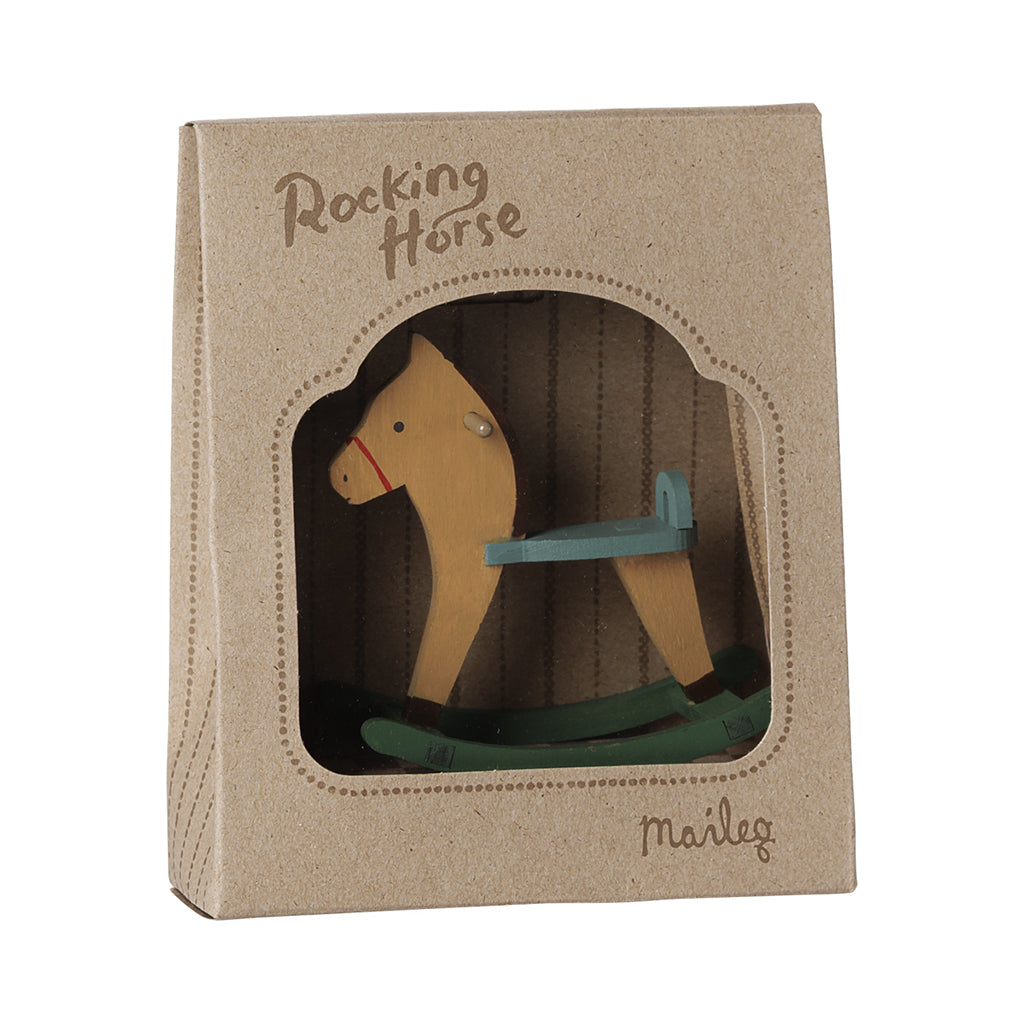Maileg Rocking Horse for Mice, Light Brown