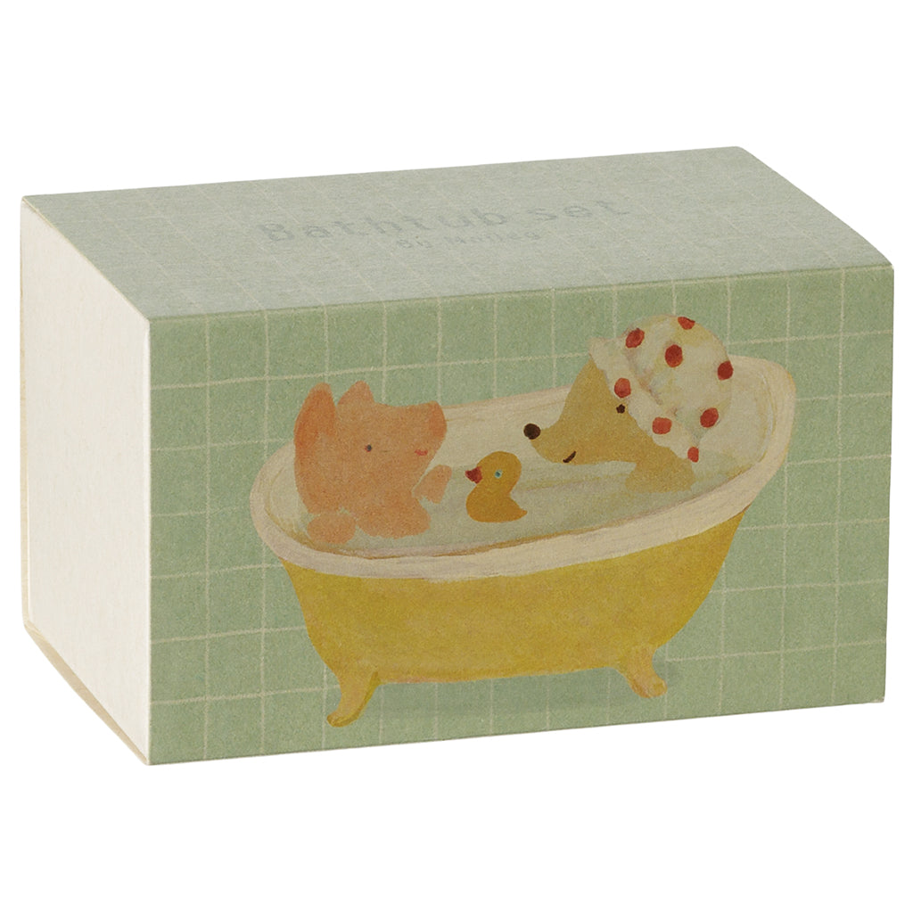 Maileg Mouse Doll Accessories, Bathtub Set - Yellow