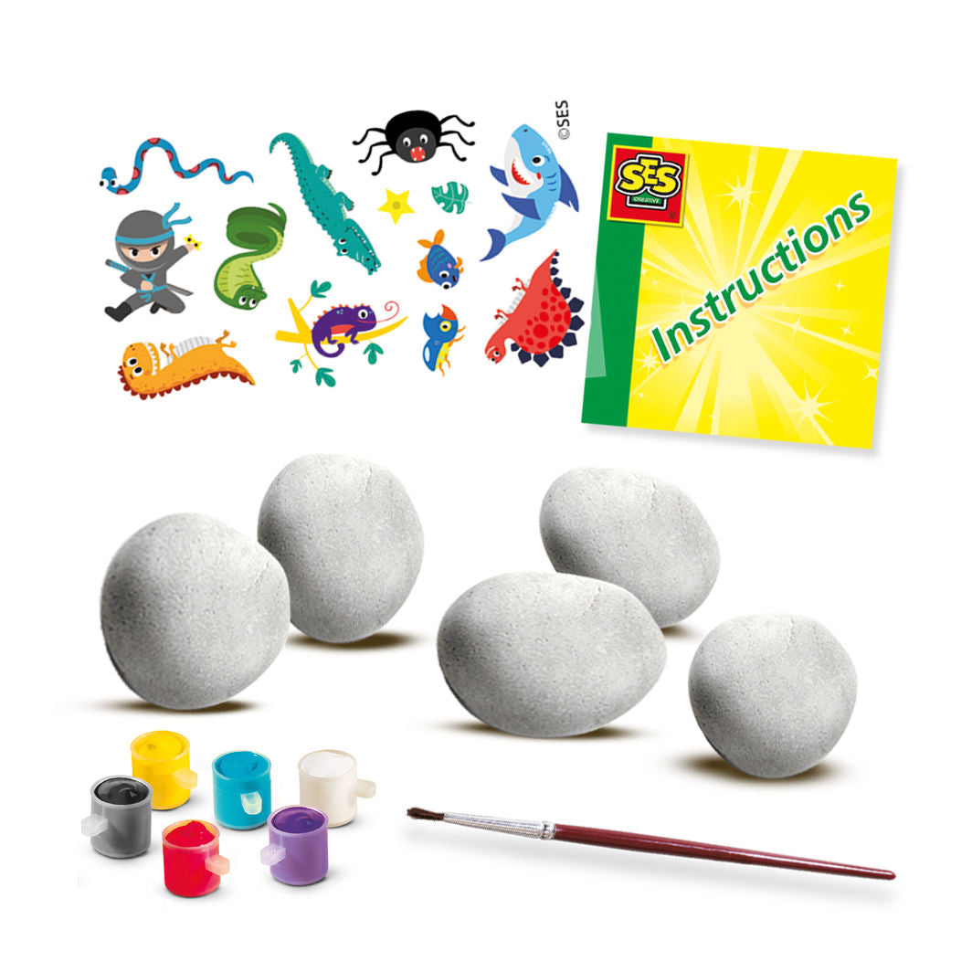 SES Creative Paint on Stones, Transfer Decals