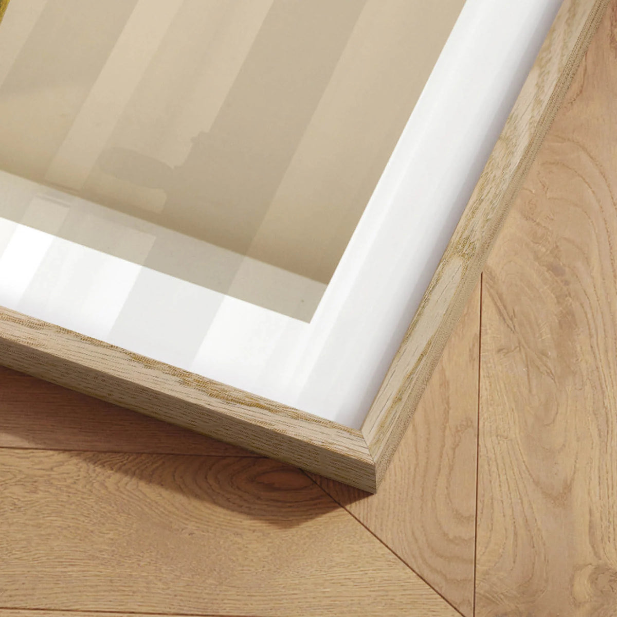Frame crafted from solid oak, available in multiple sizes