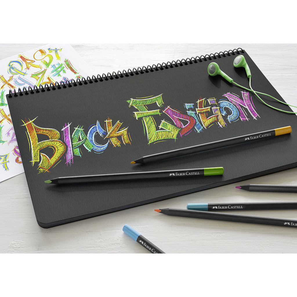 Faber-Castell, Black Edition, 12 stk farveblyanter - ass. farver