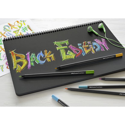 Faber-Castell, Black Edition, 12 stk farveblyanter - ass. farver