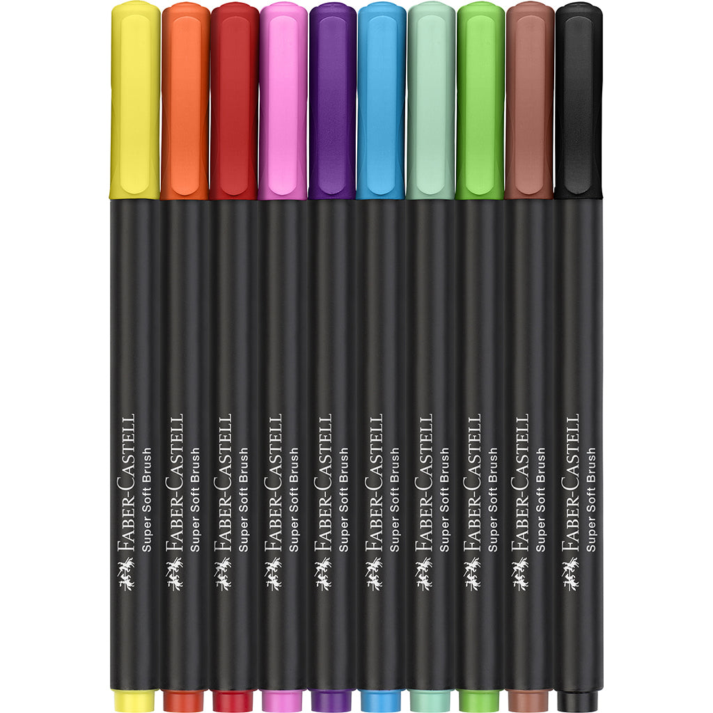 Faber-Castell, Black Edition brush tip markers, set of 10
