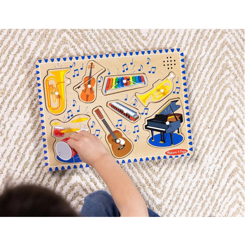 Melissa &amp; Doug puslespil m lyd, instrumenter