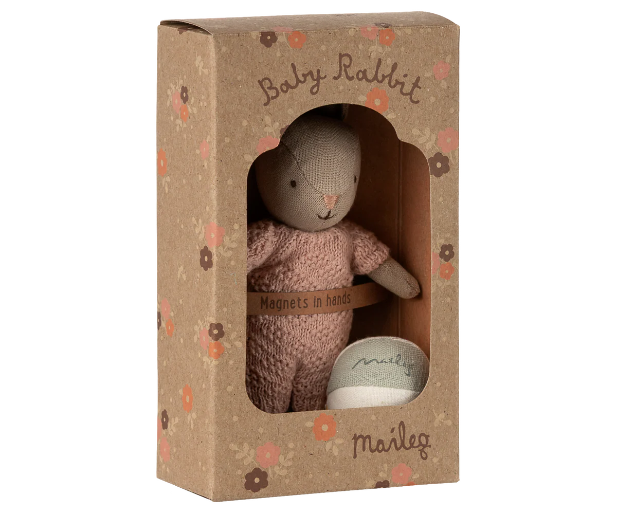 Maileg Bunny Set, Micro - Sand/Pink