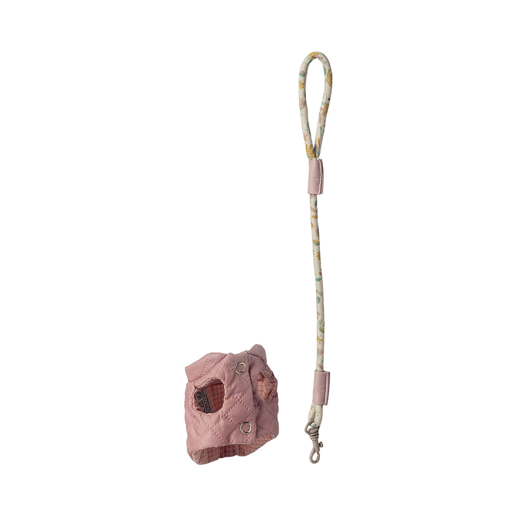 Maileg halsbånd og snor til plys kæledyr, Rosa