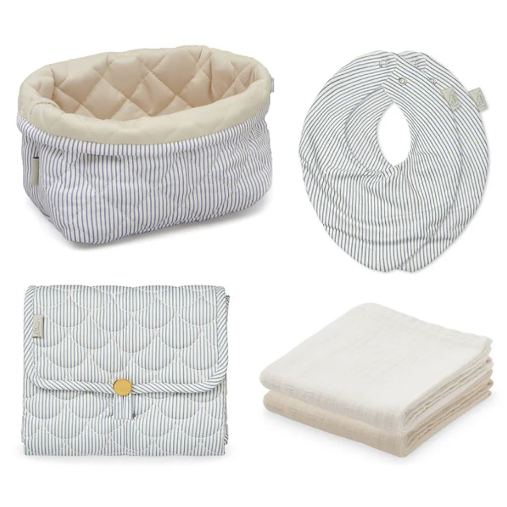 Cam Cam babygavesæt, lille - Classic stripes blue
