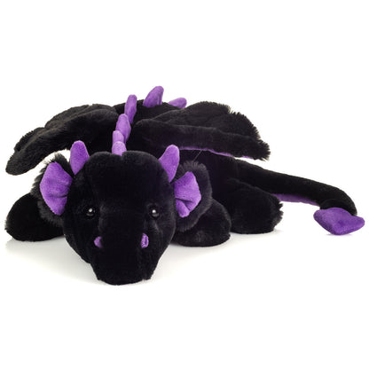 Teddy Hermann bamse, Dragen Logan sort-lilla - 32 cm