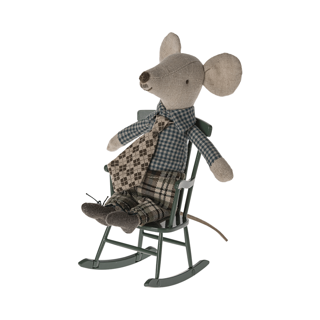Maileg Rocking Chair, Mouse, Dark Green