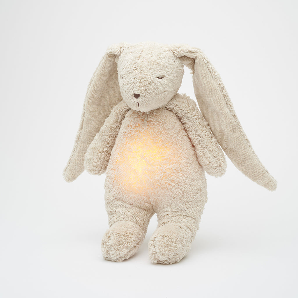 Moonie 2.0, Organic Humming Bunny with Pink Noise and Lamp - Sand